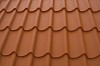Brick red tin roof background