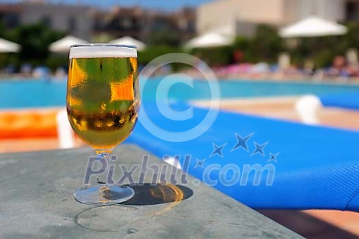 Glass of beer in the sun Glass of beer in the sun