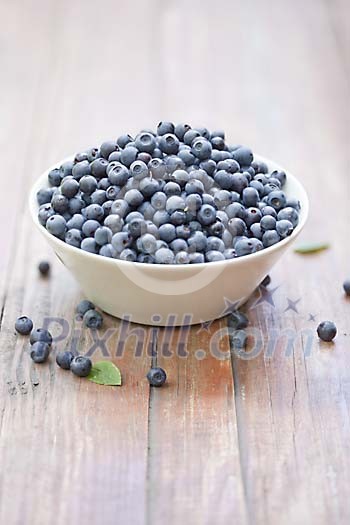 Wild blueberry's on a table