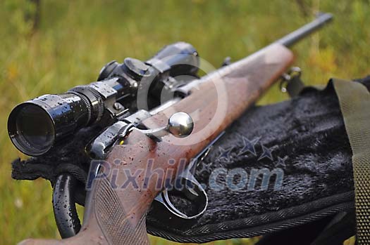 A hunters rifle A hunters rifle