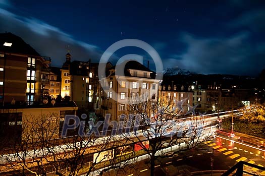 HDR image of night city view