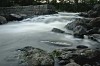 Water rushing down from a little waterfall