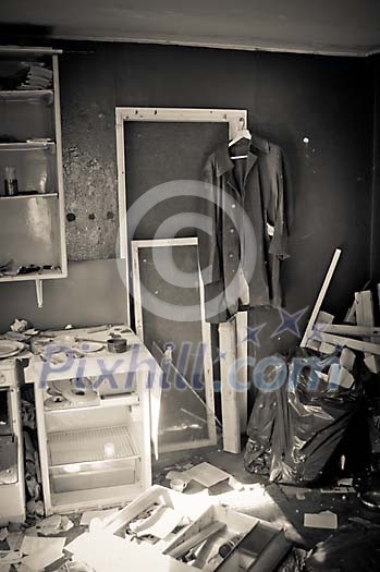 Mess in a deserted house Mess in a deserted house