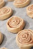 Raw cinnamon rolls ready for the oven
