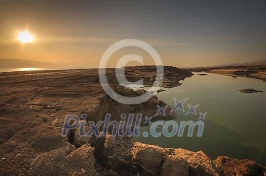 Sunset at the Dead sea