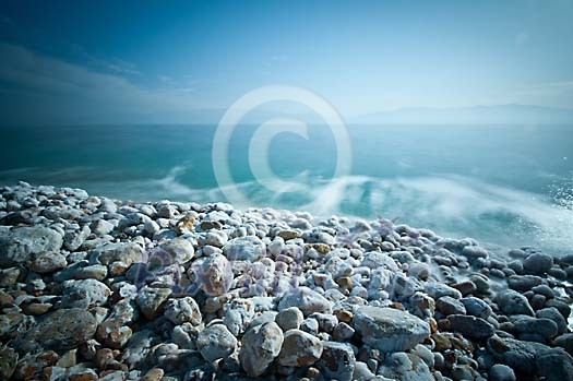Blue pebbles at the Dead Sea