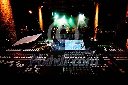 DJ stand before event DJ stand before event