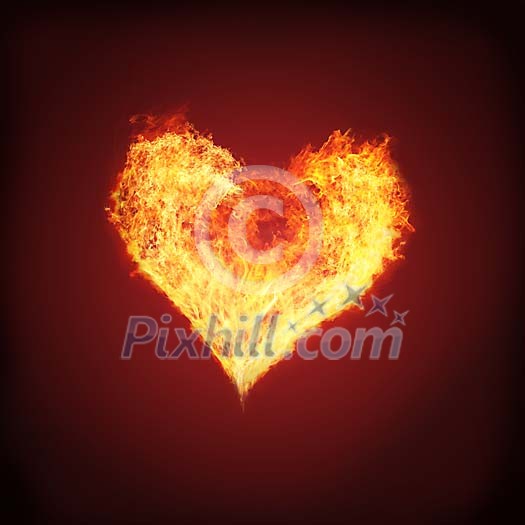 A burning heart