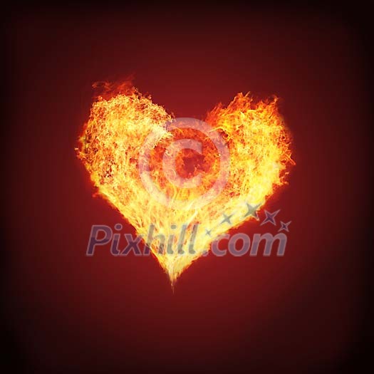 A burning heart A burning heart