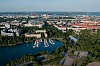 Aerial view to the city