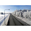 Empty highway in the winter