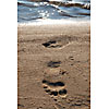 Single footprint on the sand