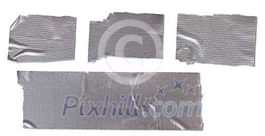Isolated strips of duckt tape Isolated strips of duckt tape
