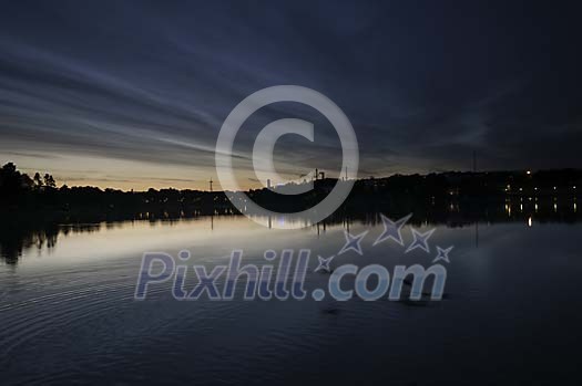 Dark night over the water Dark night over the water