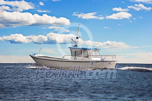 Fishing boat on the sea