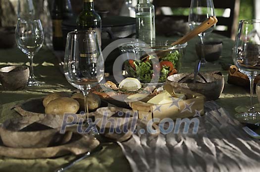 Nicely setted dinner table Nicely setted dinner table