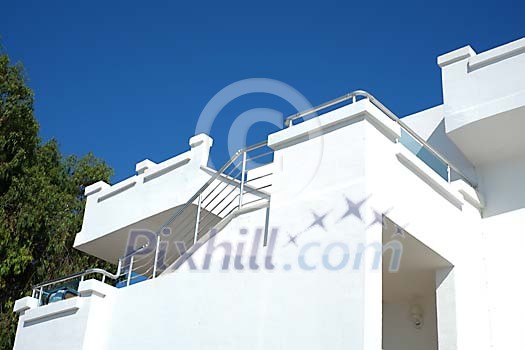 House with stairs to the roof House with stairs to the roof
