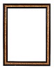 Isolated black and gold picture frame