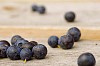Blueberries on a wooden surface