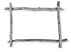 Isolated frame made of wooden sticks