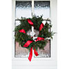 Christmas wreath hanging on the front door