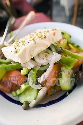 Healthy salad portion