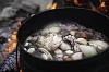 Soup being cooked on an open fire