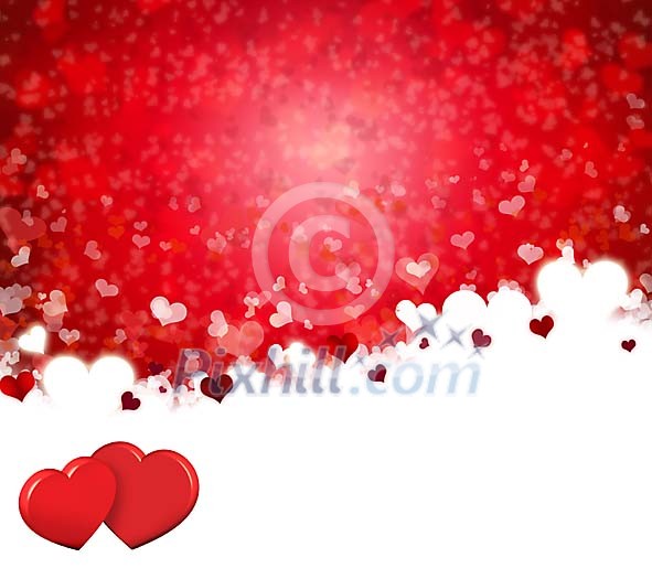 Background of hearts