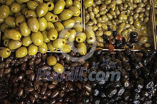 Background of olives