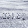 Ice letter spelling winter in finnish