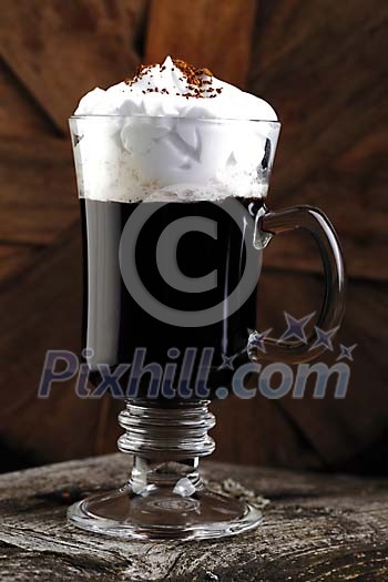 Cup of irish coffee Cup of irish coffee