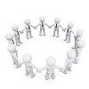 Range of the 3D business people . symbol of teamwork