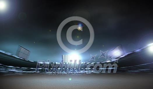 Image of defocused stadium lights at night Image of defocused stadium lights at night
