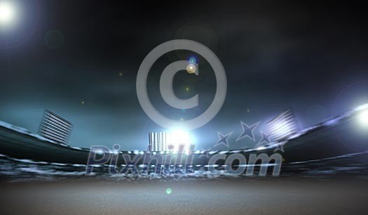 Image of defocused stadium lights at night