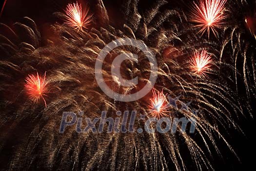 Fireworks in the night sky Fireworks in the night sky