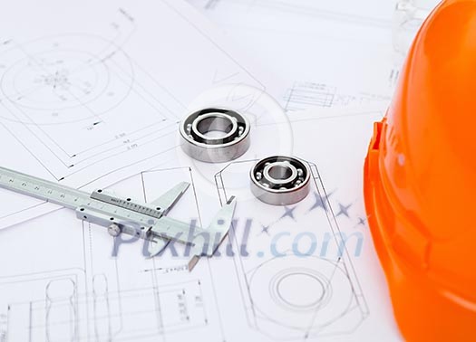 construction drafts and tools on the table construction drafts and tools on the table