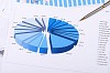 charts and graphs of sales of securities - workplace successful business man