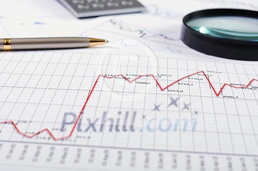 charts and graphs of sales of securities - workplace successful business man charts and graphs of sales of securities - workplace successful business man