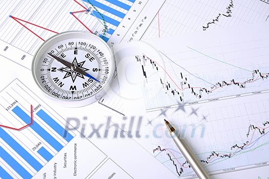 Graphs and charts. Workplace businessman. Graphs and charts. Workplace businessman.