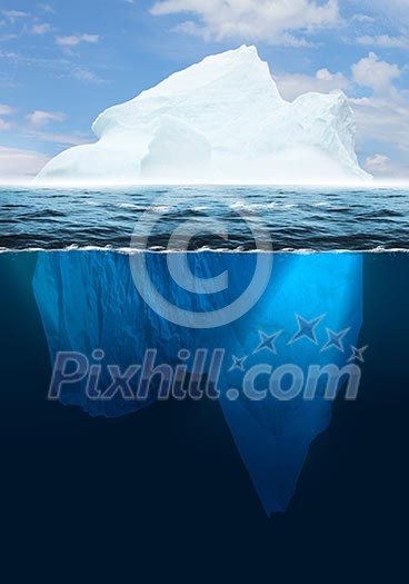 Antarctic iceberg in the ocean. Beautiful polar sea background. Antarctic iceberg in the ocean. Beautiful polar sea background.