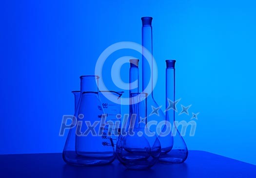 Image of chemistry laboratory equipment and glass tubes