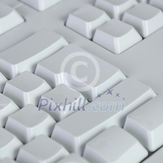 white computer keyboard with white blank buttons white computer keyboard with white blank buttons