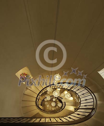 View to the stairs from above View to the stairs from above