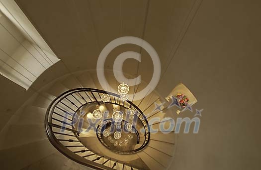 Round staircase from the above