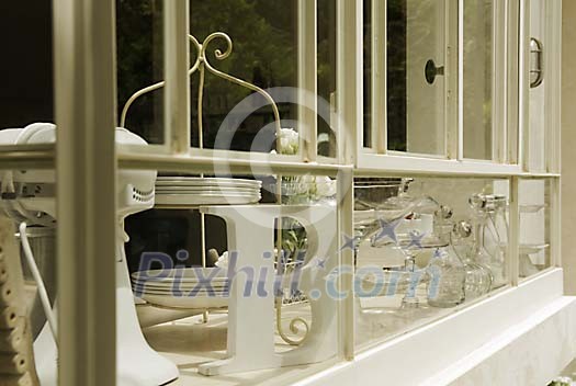 Look to the kitchen window from outside Look to the kitchen window from outside
