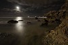 Moonlight over the coastline