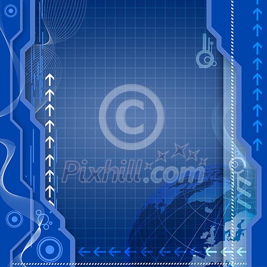 Abstract color backgrounds in high-tech style. Illustration.