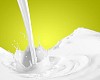 Image of milk splashes against color background