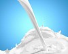 Image of milk splashes against color background