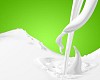 Image of milk splashes against color background